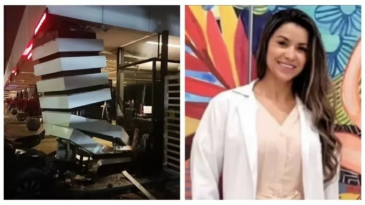 Mulher morre após carro atingir pilastra da portaria do condomínio em Alphaville
